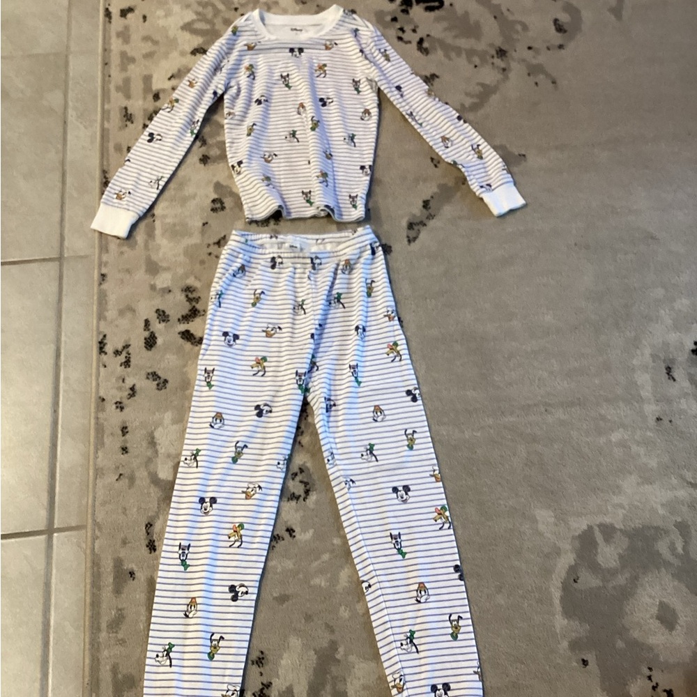 Janie and Jack White Striped Kids Pajama Set